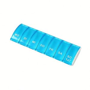 Boîte de rangement portable pour la maison, 7 compartiments, boîte à pilules écologique, porte-médicaments, voyage, logo personnalisé - Product Image 1