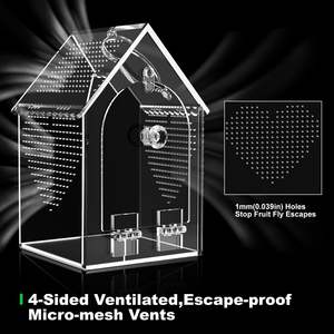 Terrario de Acrílico <span class=keywords><strong>para</strong></span> Reptiles, Recinto de Vidrio <span class=keywords><strong>para</strong></span> Arañas, Araña Lobo, Caracol, Mantis, Lagarto, Cría de Pequeños Animales - Product Image 5