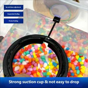 Alimentador de Peces para Acuario Confiable con Ventosas, Estructura Flotante, Apto para Peces Pequeños y Camarones de Agua Salada - Product Image 4
