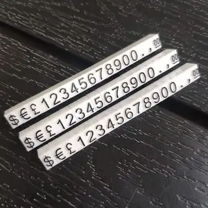 Espositore con numeri e lettere in plastica combinati per gioielli Kit di blocchi cubici con prezzo in dollari