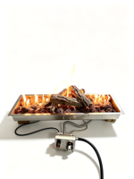 Kit de brûleur de foyer au gaz rectangulaire en acier inoxydable 304, 55000 BTU, chauffage extérieur