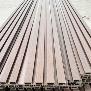 Panel de Pared Exterior Ecológico con Aspecto de <span class=keywords><strong>Madera</strong></span>, <span class=keywords><strong>Resistente</strong></span> a la Intemperie, de WPC, con Ranuras, para Decoración de Exteriores - Product Image 6