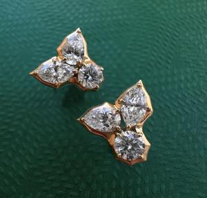 Elegant Round Brilliant Moissanite Stud <b>Earrings</b> Crafted in 925 Sterling Silver <b>Fine</b> Fashion Jewelry for Everyday Style - Product Image 2