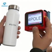 Impresora de Inyección de Tinta Portátil 4POLETECH de 12.7MM, Precio de Fábrica, Máquina de Codificación de Fechas de Caducidad y Logotipos para Plástico, Metal y Cartón