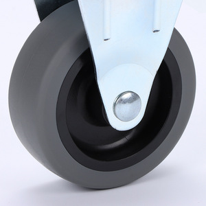 Tpr Light Duty Directional Caster 3 Inch With Brake Silent Operation Bolt Hole Type Fixed Wheel - Product Image 2