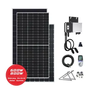 Hetech All in one plug and play sistema di pannelli solari per balconi solari 600W kit di pannelli solari balkon energia solare residenziale