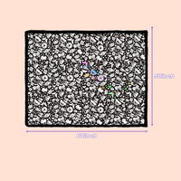 Couverture de Noël à colorier DIY double couche 2026 avec doublure en polaire Sherpa de qualité supérieure et 24 marqueurs lavables
