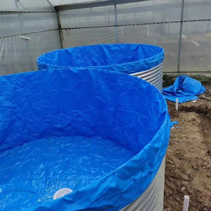 YUNMA High-density Farming PVC Canvas <b>Fish</b> <b>Tank</b> Movable Circular Hot Galvanized Steel 5m-1000m Customizable Size <b>Fish</b> - Product Image 1