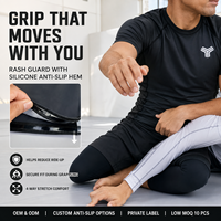 Tontons – T-shirt de protection anti-UV à manches courtes personnalisé avec ourlet antidérapant en silicone, respirant, extensible dans les 4 sens, pour entraînement BJJ MMA, OEM ODM