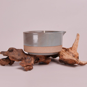 Vela Aromática en Vaso de Cerámica, Redonda, Hecha a Mano, Cera de Soja Mixta, Decoración para el Hogar - Product Image 3