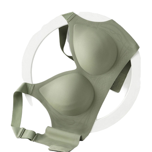 Sujetador push-up antigravedad de estilo fino para verano, talla grande para mujer, sin costuras, antideslizante, que minimiza el volumen de los senos secundarios, copa sólida - Product Image 4