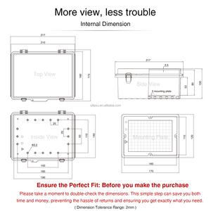 Qilipsu UL94-V0 PC/ABS Không Thấm Nước Điện Hộp Nối 8.3 "X 6.3" X 3.9 "Nhựa Ngoài Trời IP67 Thời Tiết Dự Án Bao Vây - Product Image 6