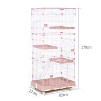 Cage à chat moderne d'intérieur, super grande, de haute qualité, en métal, pliable, maison de luxe pour chat avec bac à litière en plastique, vente en gros
