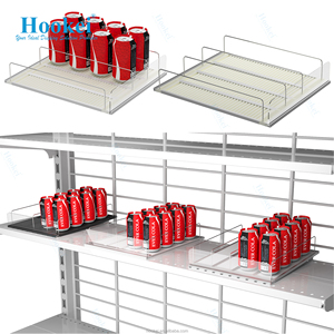 Wholesale Hanging Aluminium Roller Beverage Refrigerator <b>Shelf</b> Pusher System Supermarket Retail Drinks Organizer Fridge Hookei - Product Image 4