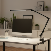 Lampe de bureau LED électrique portable de style nordique moderne, double lumière, commande tactile, flexible, simple, pour chambre, bureau, pliable