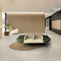 Canapé d'angle haut de gamme deux places, nouveau design italien minimaliste, en similicuir capitonné, inclinable, écologique, octogonal, pour salon