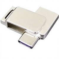 Clé USB 2 en 1 en métal Micro USB OTG + USB 2.0 8 Go-512 Go pour téléphone Android, tablette, PC