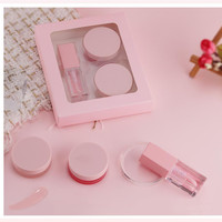 Ensemble de soins des lèvres personnalisés exfoliants et hydratants végétaliens Masque et gommage pour les lèvres dodus à faible quantité minimale de commande 3 en 1 Kit pour les lèvres hydratant à la vitamine E