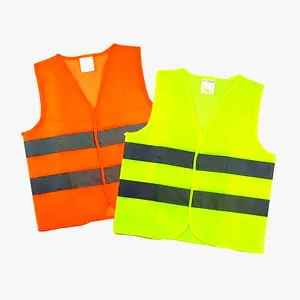 Grosir rompi safety reflektor orange-Rompi Keselamatan Reflektif Keamanan Visibilitas Tinggi dengan Jaket Reflektor Logo