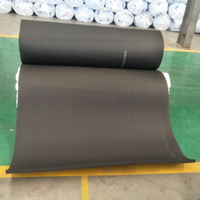 Feuille d'isolation en caoutchouc souple noir, panneau de mousse à cellules fermées pour l'isolation des équipements de climatisation