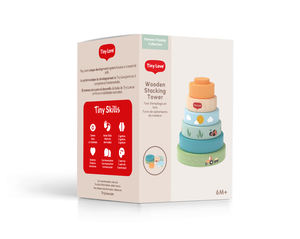 Tiny Love <b>Wooden</b> <b>Stacking</b> Tower Farmers Educational <b>Toy</b> for 0-4 Years Children - Product Image 2