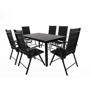 Vente en gros, cadre en aluminium moulé, Console de pique-nique de Camping carrée, barres en bois en plastique, Table à thé - Product Image 2