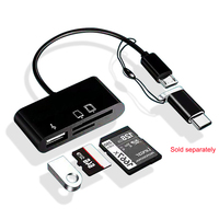Micro hub 3 en 1, lector de tarjetas otg, SD, TF
