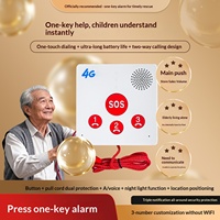 Alarme SOS GSM 4G à un bouton avec corde, signal d'urgence LoRa, bouton de panique avec LED d'acknowledgment