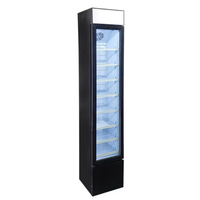 Réfrigérateur commercial à porte vitrée étroite de petite taille |   Réfrigérateur de présentation pour boissons et bières avec ventilateur et compresseur pour magasin et bar