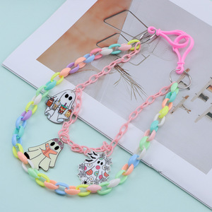 จี้อะคริลิคการ์ตูนผีหลากสีสันสำหรับฮาโลวีน สายคล้องกางเกงสองชั้น สายคาดเอวแฟชั่นสำหรับผู้หญิง - Product Image 4