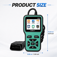 Escáner de Automóviles V500 OBDII EOBD, Lector de Códigos de Error del Motor con Datos en Tiempo Real, Consulta de DTC, Verificación de Voltaje de Batería y Revisión de Diagnóstico