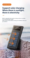 Batterie solaire personnalisable 10000 mAh avec câbles intégrés, charge par panneau solaire 5V 2.1A, station d'alimentation solaire, batterie de voyage