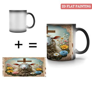 Hot Drink Fan Exclusive Design Mug Frosted Black 11oz <b>Ceramic</b> Heat Changing Magic <b>Cup</b> - Product Image 4