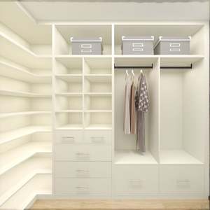 Modern Luxury King-Size Bedroom Set with Portable Extendable Wall <b>Wardrobe</b> Wood Walk-In Closet for Home Use - Product Image 3