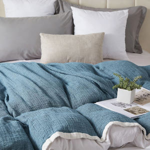 <span class=keywords><strong>Couverture</strong></span> en gaze multi-couches 100% coton, jeté de canapé doux, respirant, <span class=keywords><strong>couverture</strong></span> d'été pour la climatisation - Product Image 2