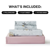 Parure de Lit Imprimée Grande Taille Queen King, Ensemble de Draps 4 Pièces Vente en Gros, Linge de Maison Hôtelier