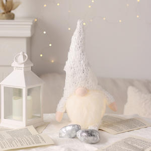 Père Noël Ornements De Noël Avec <span class=keywords><strong>Des</strong></span> Lumières Rougeoyantes Sans Visage Vieil Homme Poupée Forêt Nain Gobelin Dolled Lumières De Noël Dec - Product Image 4