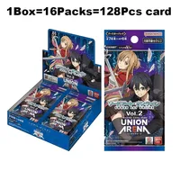 Cartes originales Bandai Sword Art Online UNION ARENA SAO Vol.2 Boîte de collection d'anime japonais en papier pour les 14 ans et plus