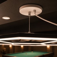 Plafonnier LED modulaire hexagonal, lampe à panneaux carrés pour salle de billard, bar, salon