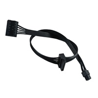 Cable de alimentación de 6 pines Mini para placa base a doble SATA, cable de 4 pines a Serial-ATA SSD, doble disco duro, cobre sin oxígeno