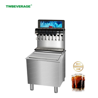 Distributeur de boissons multi-saveurs TWBEVERAGE avec panneau publicitaire intelligent - Machine à soda post-mix pour restaurant