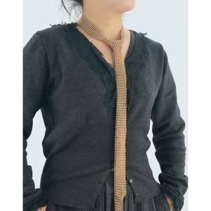 قلادة شبكية مجوفة من حجر الراين من ZAA سوداء طويلة معدنية قلادة عنق للنساء مبالغات فاخرة لحفلات الولائم اكسسوارات الرقبة - Product Image 3