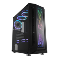 Casing ATX A03 Gamer Dengan Kaca Tempered dan Lampu LED Strip, Casing Gaming Komputer, Casing PC Gamer, Casing Desktop RGB, Boitier PC