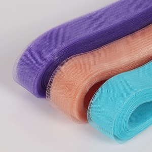 5-10cm xương cá lưới vành đai đàn hồi <span class=keywords><strong>polyester</strong></span> màu vải cho váy cưới váy khiêu vũ Latin váy cưới rập khuôn Net - Product Image 3