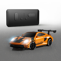 Voiture de drift RC miniature à l'échelle 1:64 avec carrosserie en alliage moulé sous pression, 2,4 GHz, 7 canaux, application et télécommande, lumières LED, jouet de course de poche