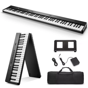 88-toetsen gewogen opvouwbaar multifunctioneel professioneel elektronisch keyboard digitale piano met 128 ritmes, 128 klanken en <span class=keywords><strong>80</strong></span> demo songs - Product Image 1