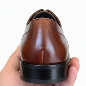 Chaussures de mariage montantes pour hommes en cuir véritable, légères, style unique, faites à la main, pour l'automne - Product Image 6