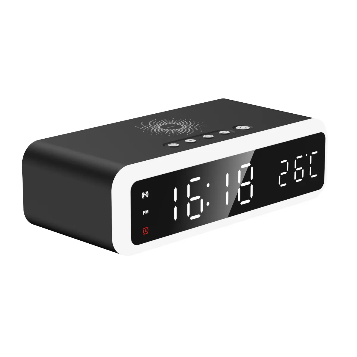 Trending Products 2023 New Arrivals Digital Alarm Clock With Wireless Charging 15w Max Fast Charging Stand Dock For iphone 14 13