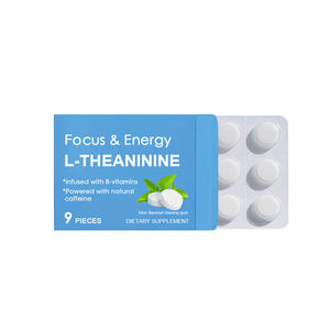 Suplemen kesehatan permen karet rasa Mint l-theanine suplemen kesehatan otak kunyah untuk dewasa untuk meningkatkan fokus dan energi - Product Image 1