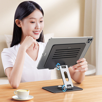 X59 nouvelle arrivée support de tablette réglable rotatif support en métal support de bureau pliable jusqu'à 12.9 pouces Compatible iPad autres tablettes